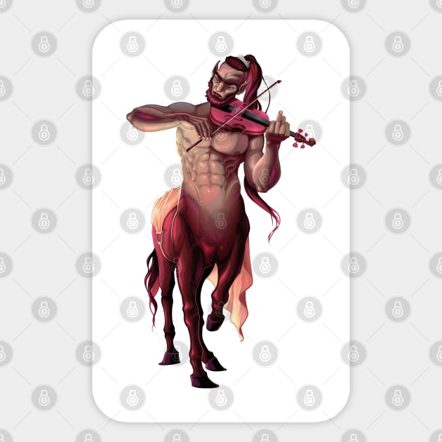 Centaur Violin Sticker by ddraw